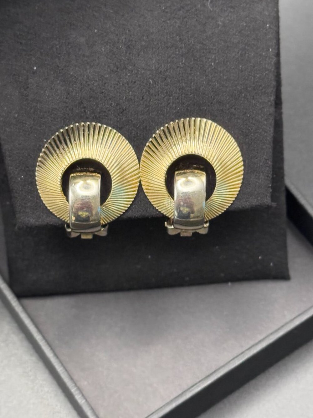 Christian Dior Vintage Textured Clip-on Earrings